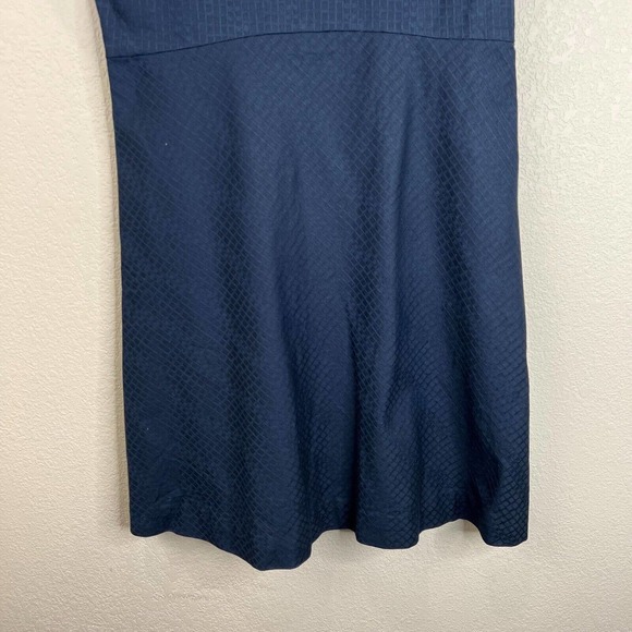 Jil Sander Women Wrap Dress 38 Navy Blue Short Sleeve Knee Length Preppy Capsule - Picture 5 of 12